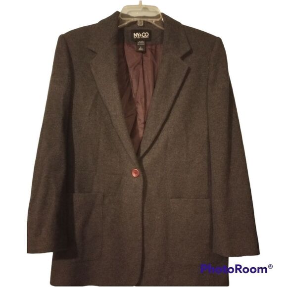 - NY & co wool blend single breasted blazer - Picture 1 of 10